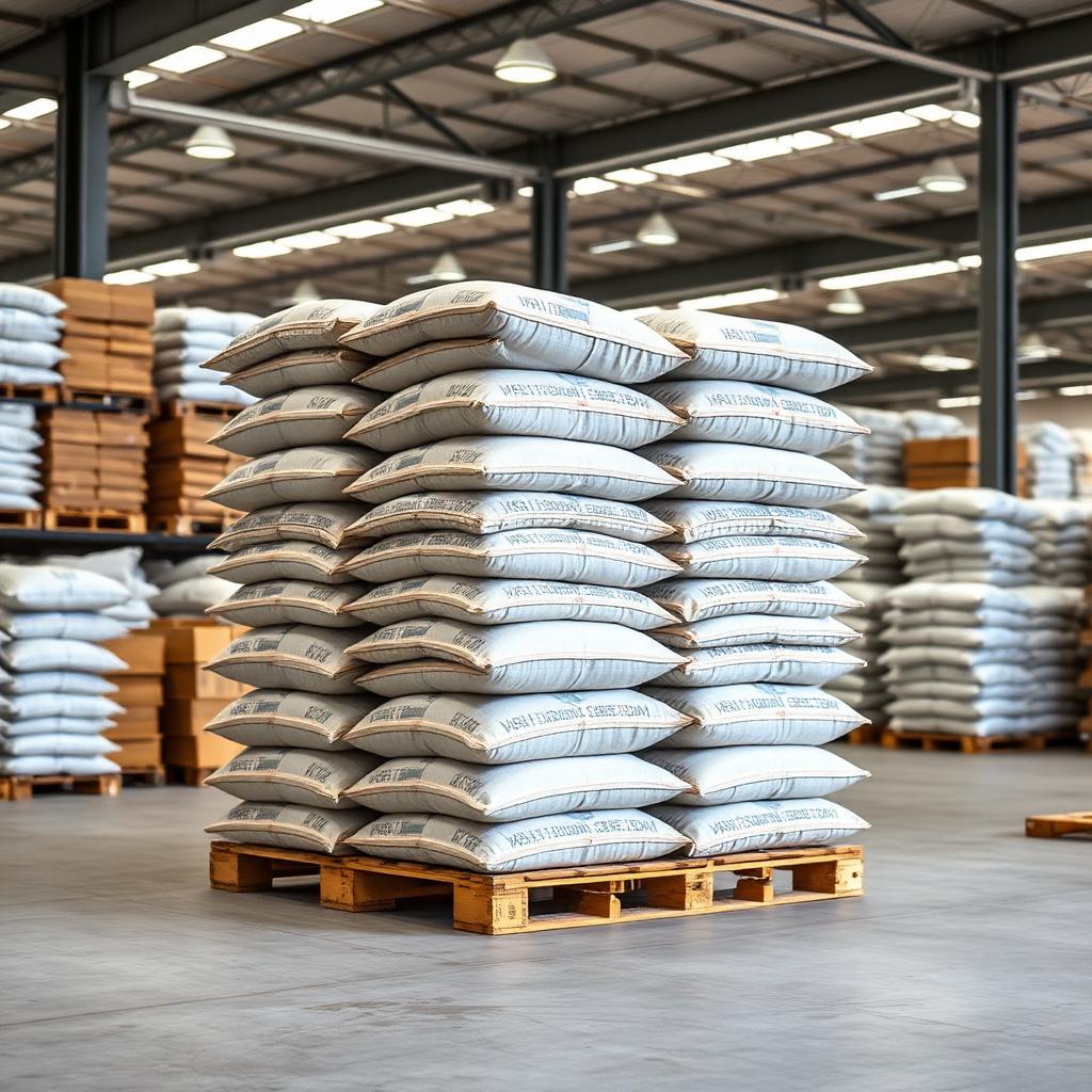 Ordinary Portland cement 42.5R — 50 kg bags, palletised