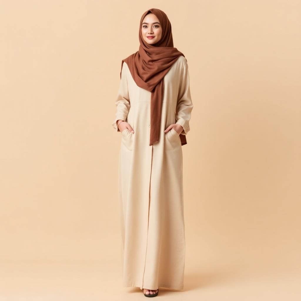 Embellished abaya, crepe with chiffon overlay