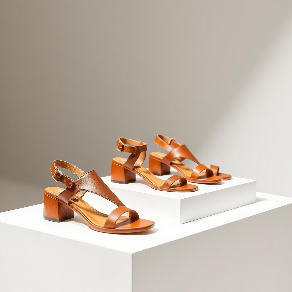 Leather block-heel pumps — sizes 35–42, boxed
