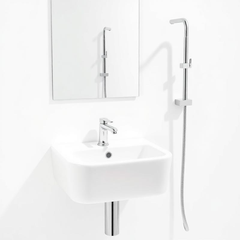 Bathroom sanitary ware set — basin, mixer & shower