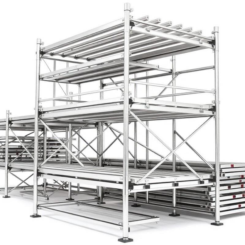 Galvanised scaffolding frames & planks — site sets