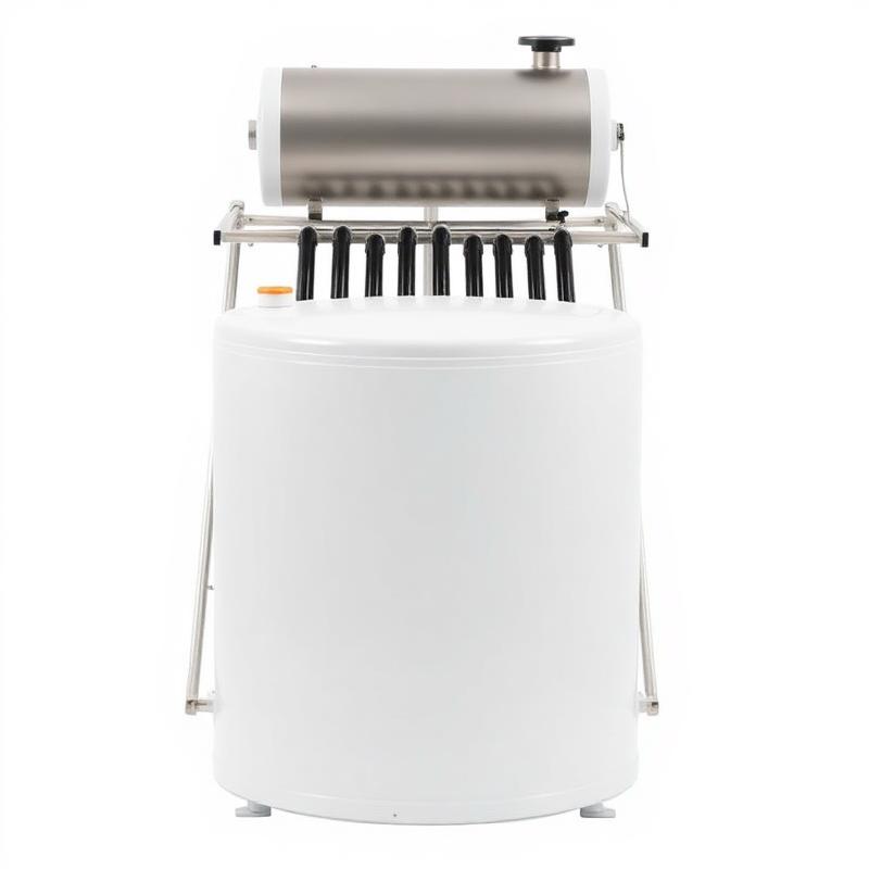 Solar water heater, 200 L evacuated tube system