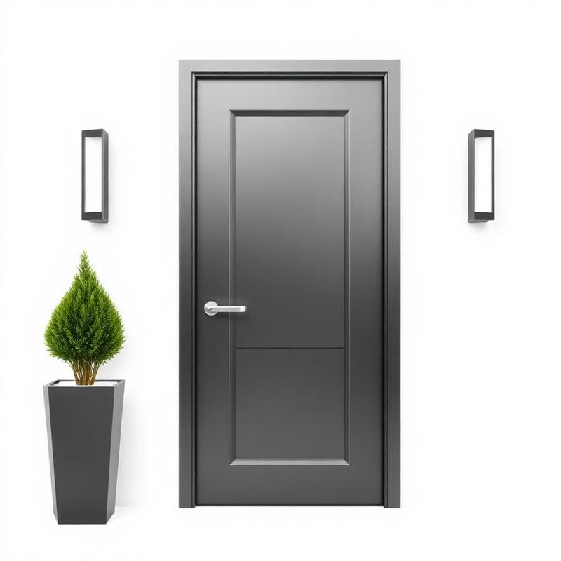 Steel security entrance doors, powder-coated — residential