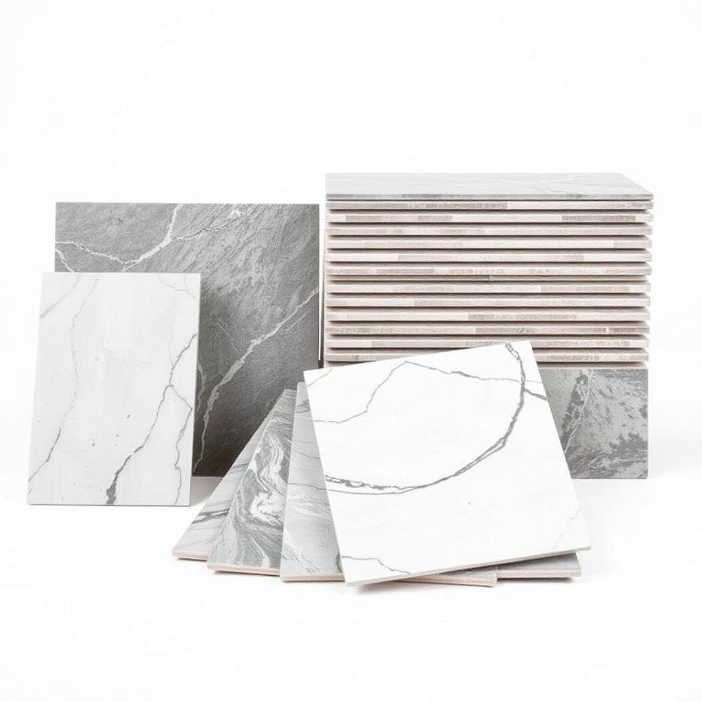 Ceramic floor tiles 600×600 mm, matte porcelain — mixed pallet