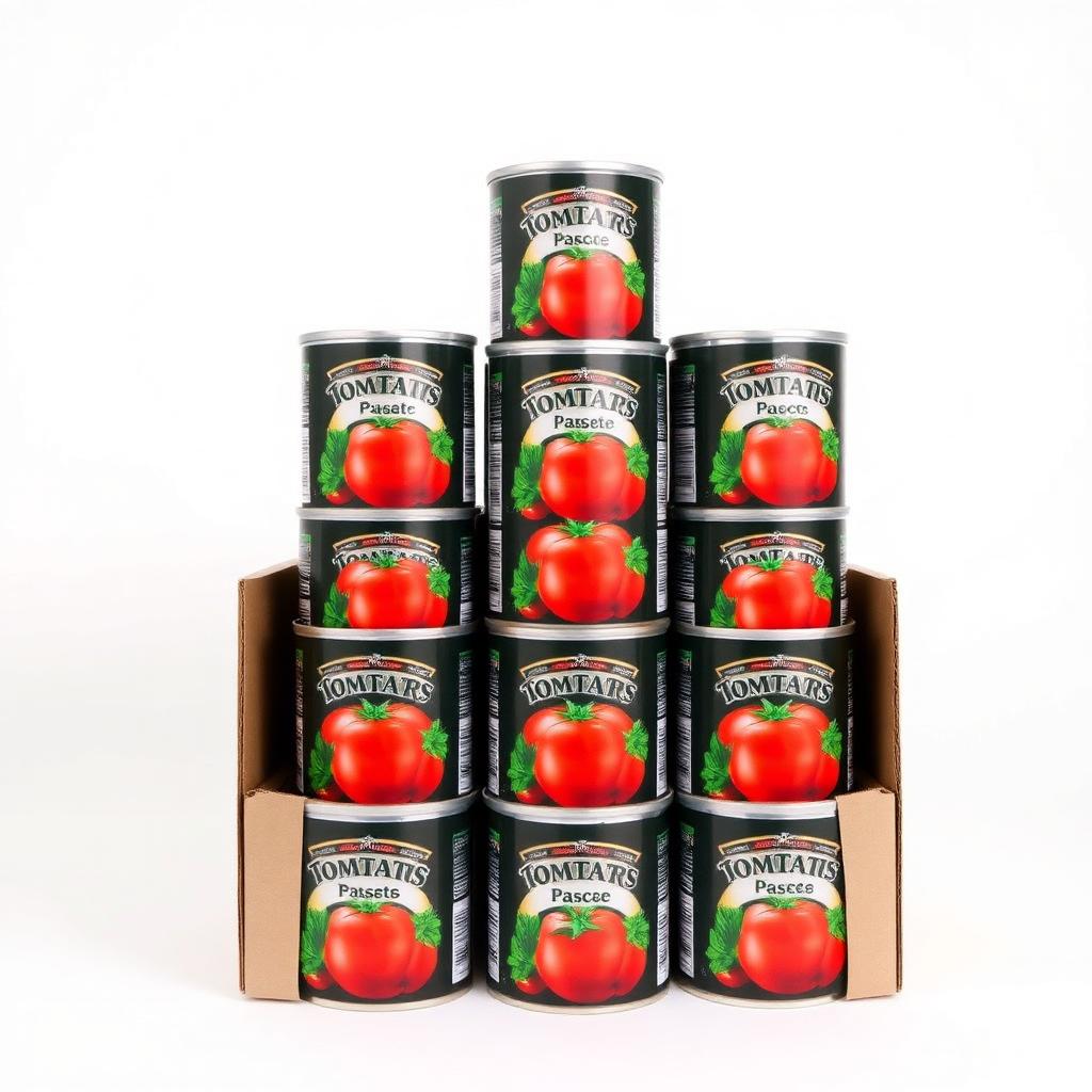 Double-concentrated tomato paste, 400 g tins — 28/30 brix