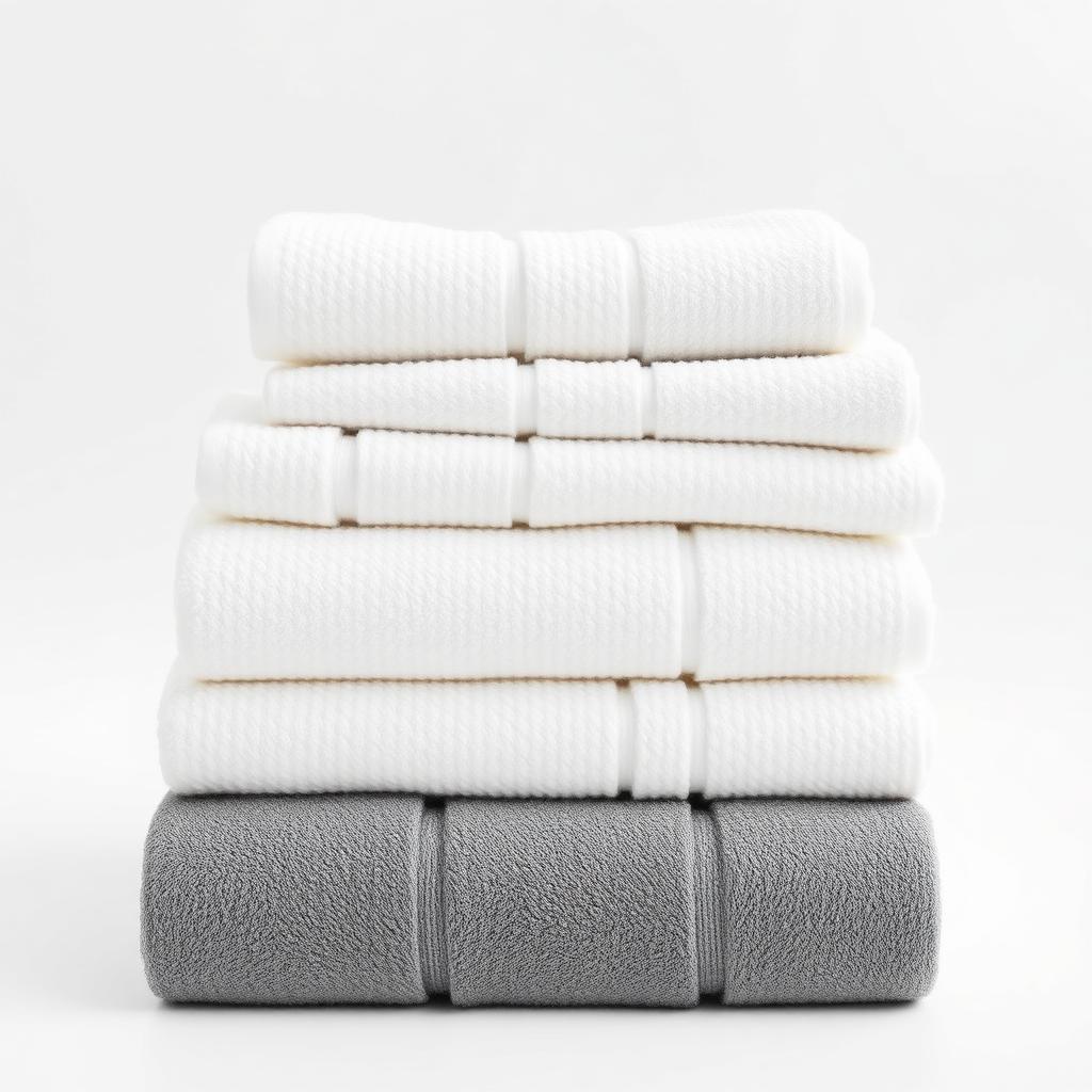 Hotel bath towels, 600 gsm combed cotton — dozen packs