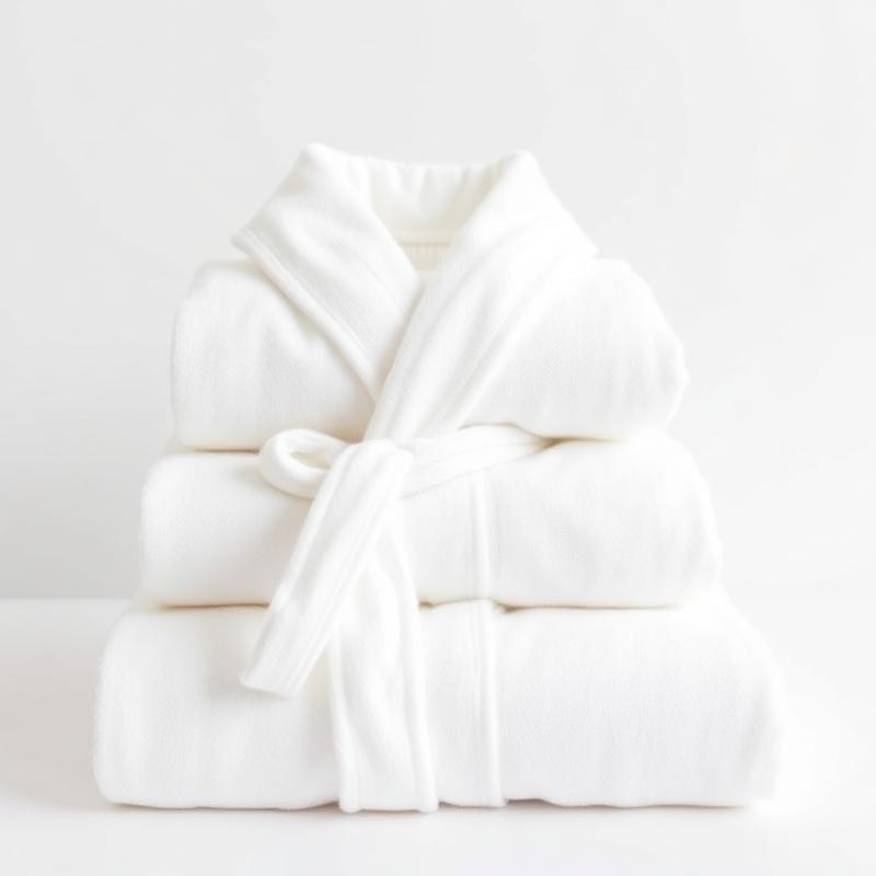 Cotton terry bathrobes, hotel weight — 450 gsm