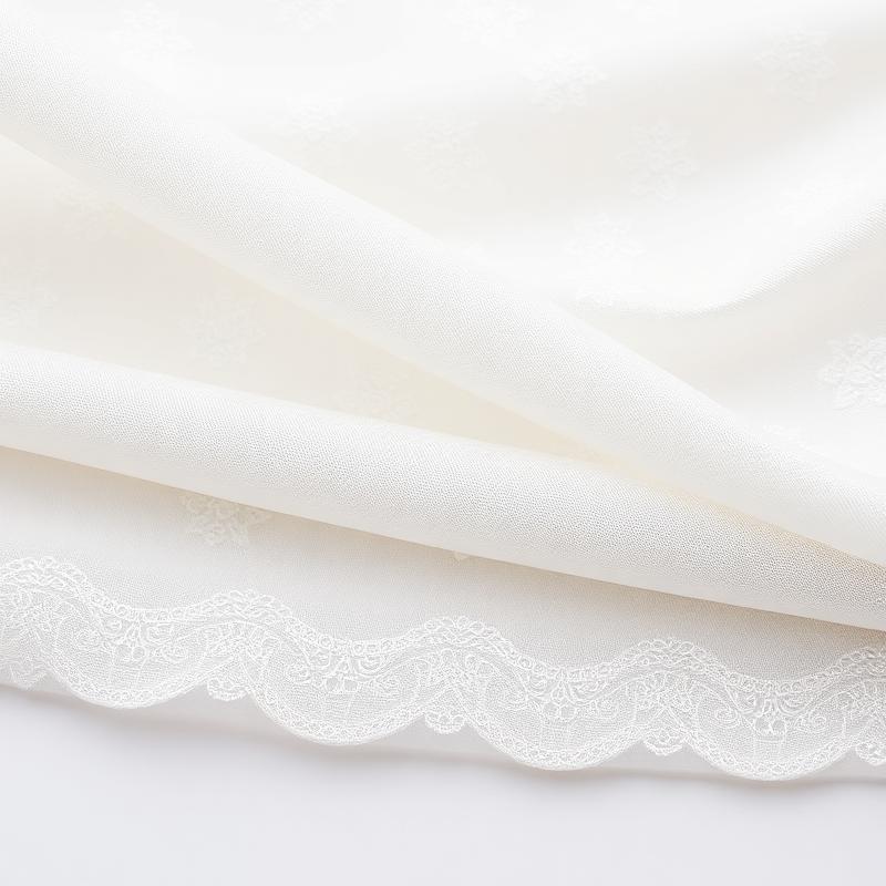 Embroidered net curtain fabric, 280 cm drop