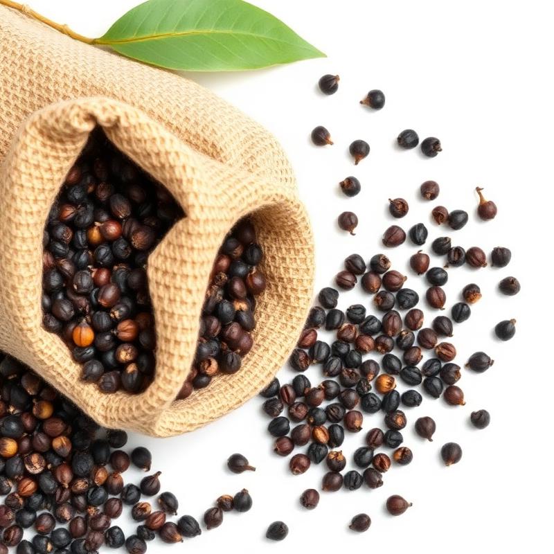 Whole black peppercorns, 550 g/L — food grade