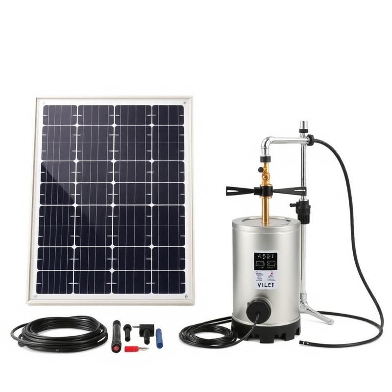 Solar borehole pump kit, 1 HP — panel & controller