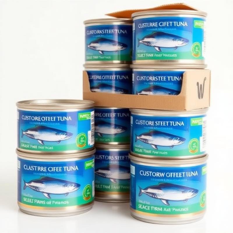 Canned tuna chunks in sunflower oil, 185 g ×48