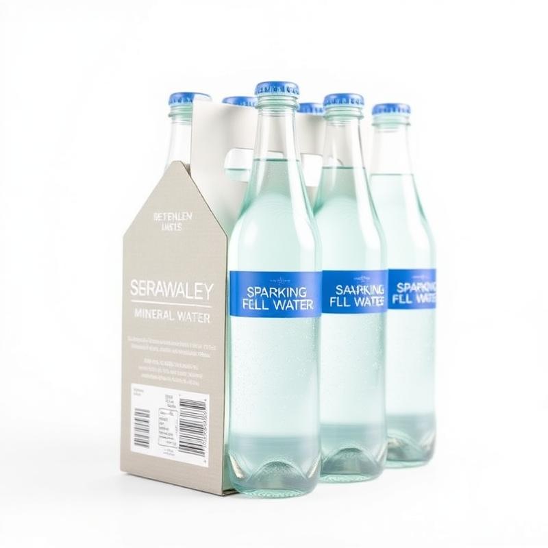 Sparkling mineral water, 750 ml glass — 6-pack